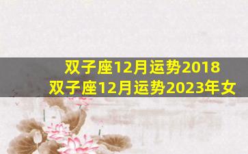 双子座12月运势2018 双子座12月运势2023年女